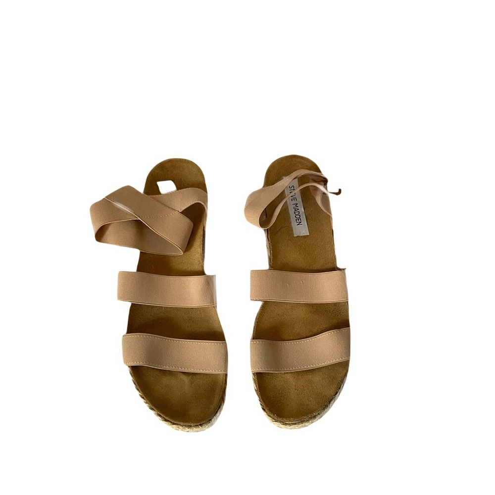 Steve Madden Beige Strappy Espadrille Sandals